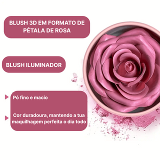 BLUSH FORMATO ROSA - COR E ELEGÂNCIA