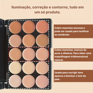 PALETA DE CORRETORES E CONTORNO - ALTA COBERTURA
