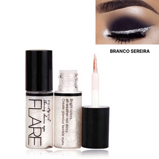 EYELINER LÍQUIDO COM GLITTER - DELINEADO COM FORTE PIGMENTAÇÃO