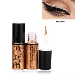 EYELINER LÍQUIDO COM GLITTER - DELINEADO COM FORTE PIGMENTAÇÃO
