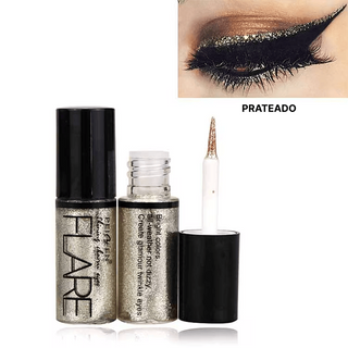 EYELINER LÍQUIDO COM GLITTER - DELINEADO COM FORTE PIGMENTAÇÃO