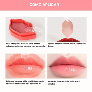 LIP GLOW MASK (20 UNIDADES) - MÁSCARA DE GEL HIDRATANTE PARA OS LÁBIOS