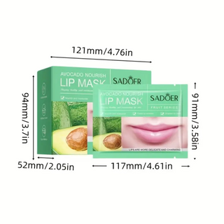 MÁSCARA LABIAL DE ABACATE (20 UNIDADES) - HIDRATAÇÃO INTENSA COM ÁCIDO HIALURÓNICO