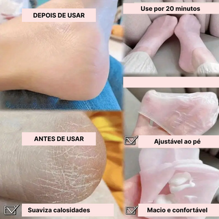 MEIAS DE SILICONE HIDRATANTES PARA PÉS - PÉS SEDOSOS E HIDRATADOS