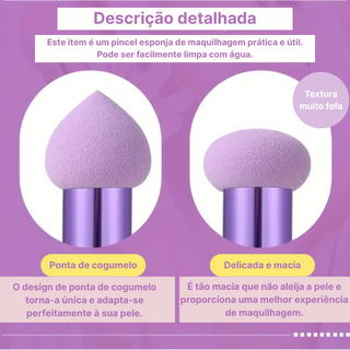 ESPONJA DE MAQUILHAGEM EM FORMATO PINCÉL (3UNIDADES) - PELE UNIFORME
