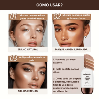 GOTAS BRONZEADORAS - BRILHO RADIANTE