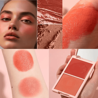 BLUSH 2 TONS - TEXTURA CREMOSA E EM PÓ